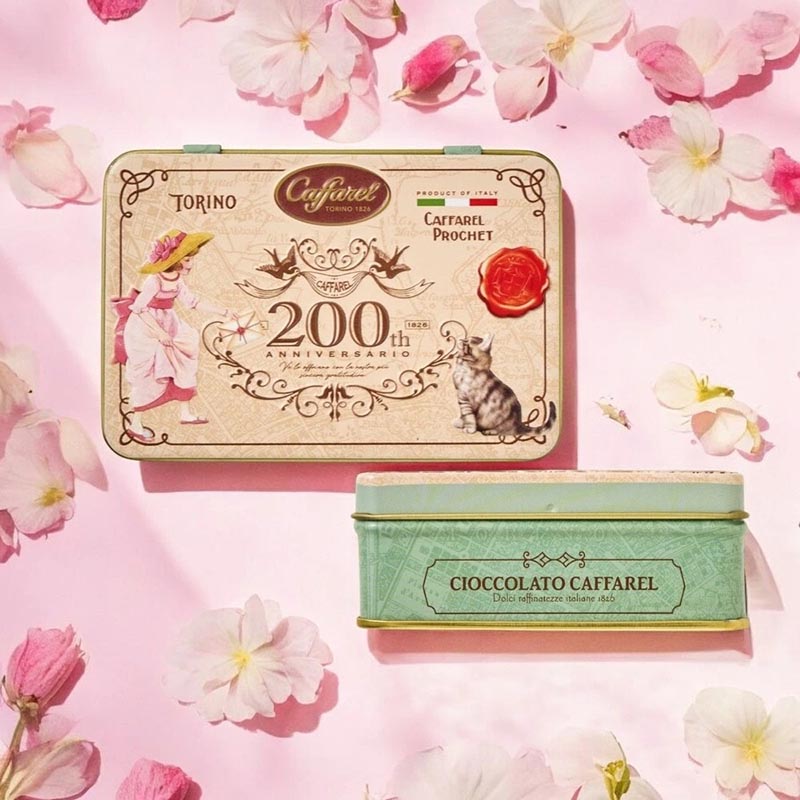 Caffarel バレンタイン ブルーミニ缶